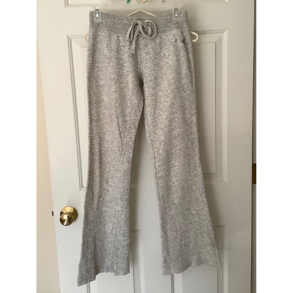 PINK Victoria Secret grey sweatpants XS wide leg bottom flare - Picture 3 of 8